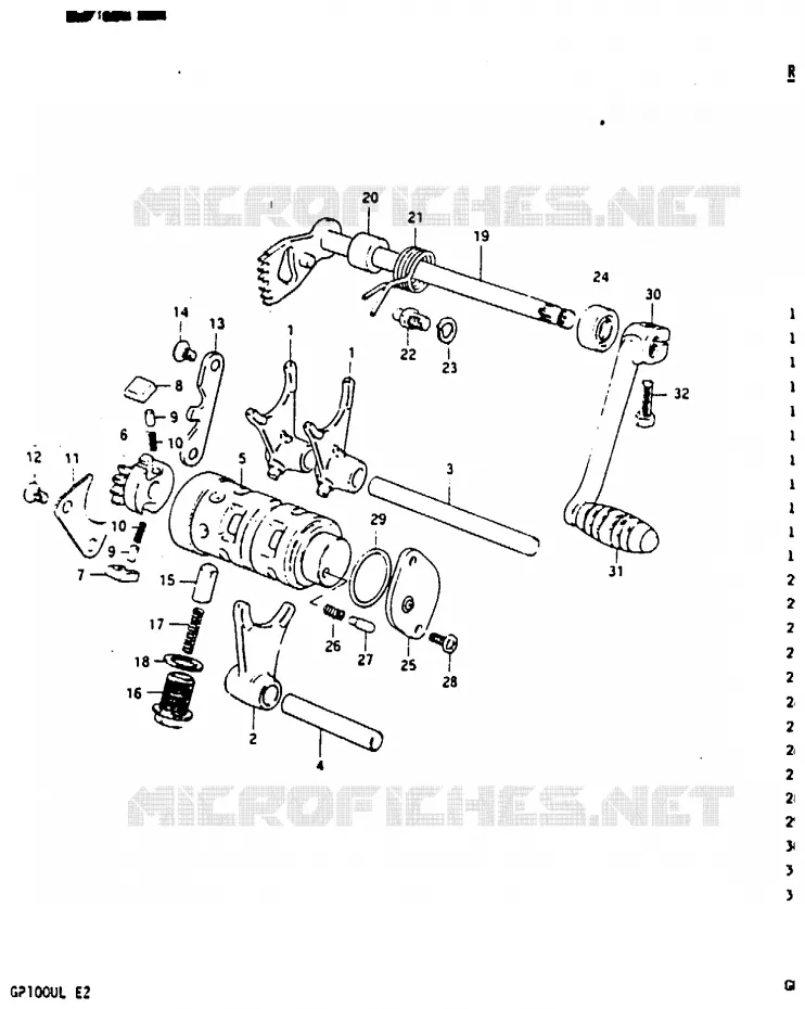 SCHAKELEN ASSY Suzuki MOTO 100 GP 1983  GP100UD(X/D/L)
