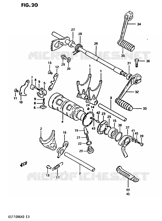 SCHAKELEN ASSY Suzuki MOTO 1100 GS-G 1982  GS1100GKZ(Z/2/D)