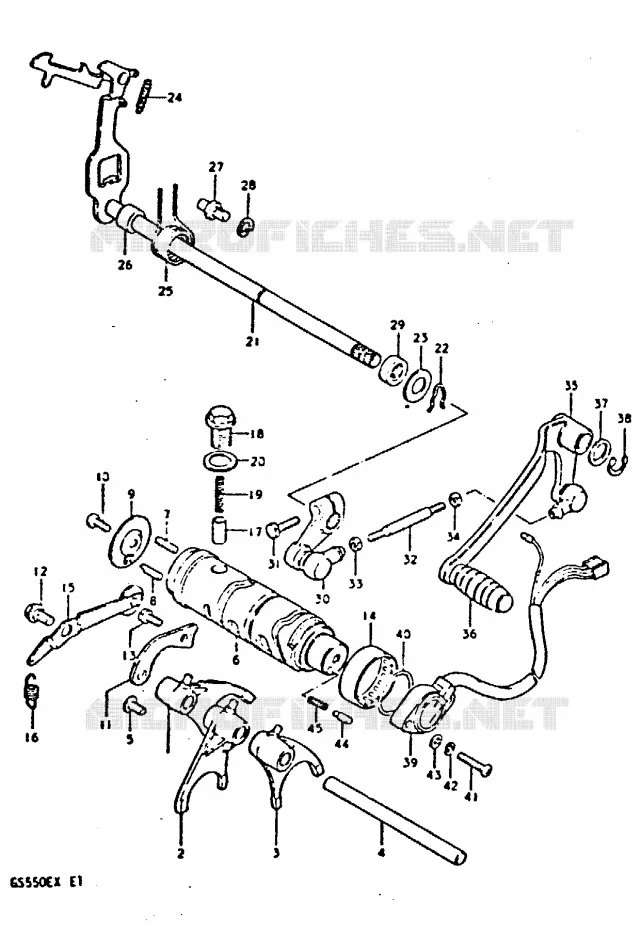 SCHAKELEN ASSY Suzuki MOTO 550 GS 1981  GS550EX(X)
