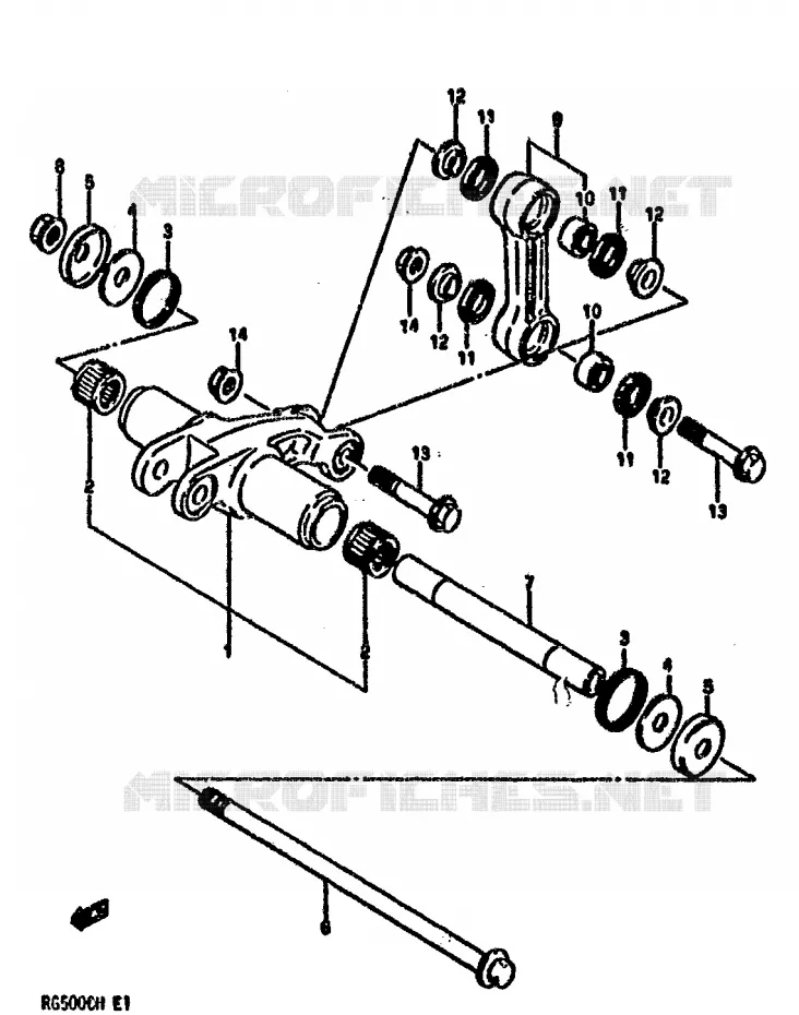 SCHOKBREKER AANEENSCHAKELING Suzuki MOTO 500 RG 1987  RG500CH(E1)