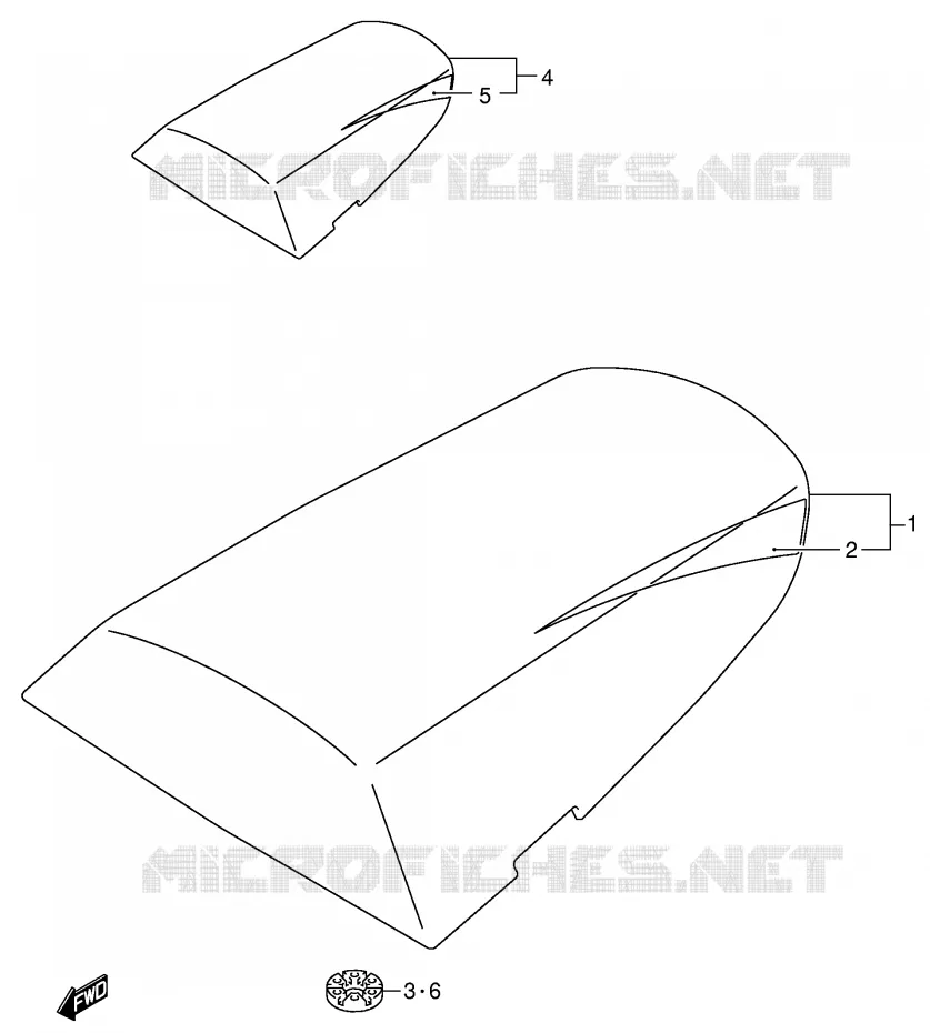 SEAT COWL (MODELE K1) Suzuki MOTO 600 GSX-R 2002  GSX-R600U2K2(E2)