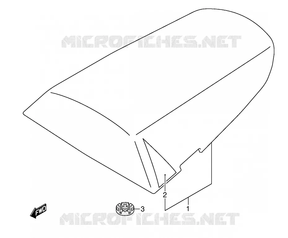 SEAT COWL (MODELE K3) Suzuki MOTO 600 GSX-R 2001  GSX-R600U1K1(E2)