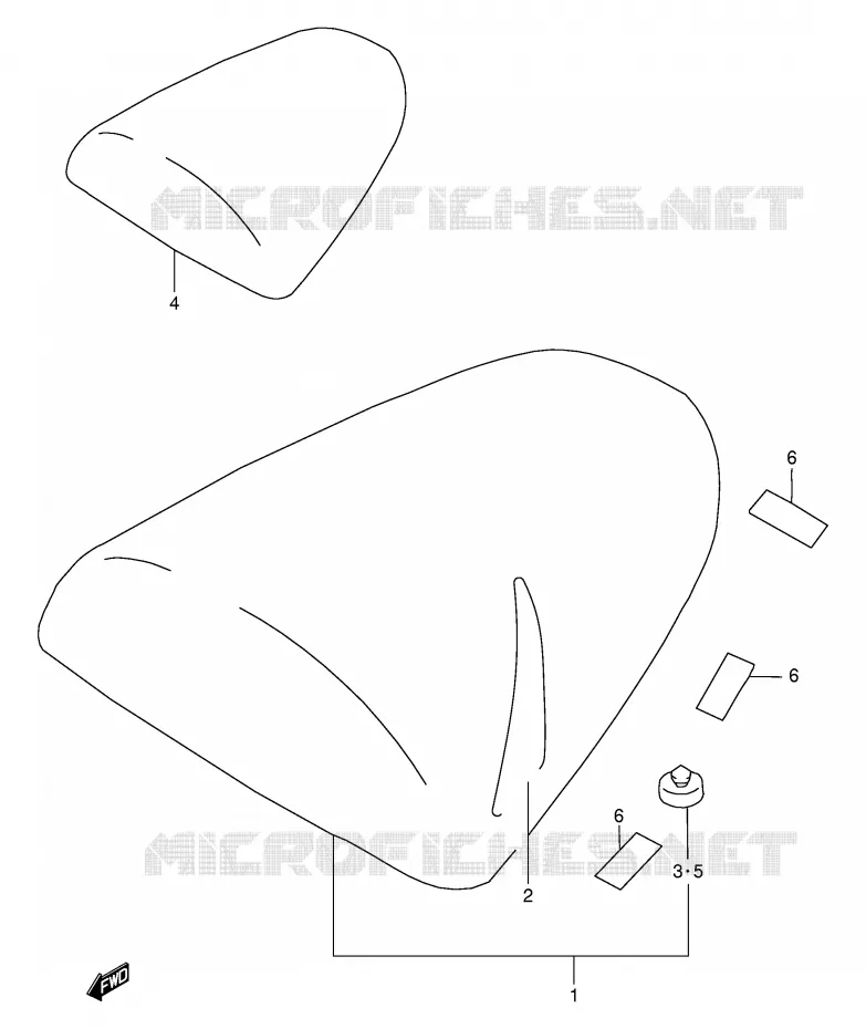 SEAT COWL (MODELE X) Suzuki MOTO 750 GSX-R 1999  GSX-R750X(E2)
