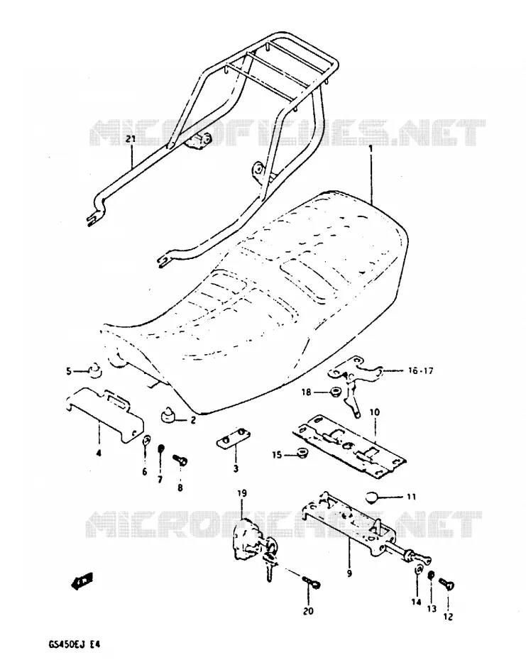 SEAT Suzuki MOTO 450 GS-S 1984  GS450SE(E/F/G/H/J)