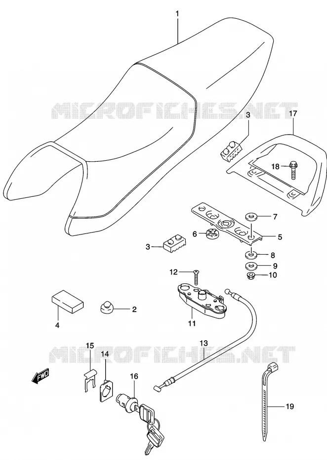 SEAT Suzuki MOTO 500 GS-E 2003  GS500K3(P19)