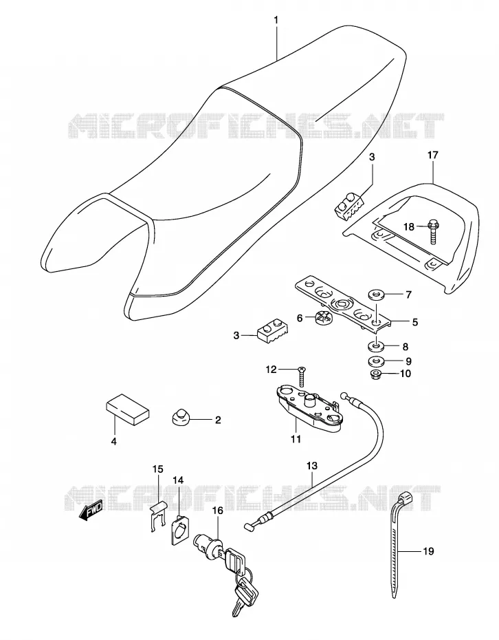 SEAT Suzuki MOTO 500 GS-F 2004  GS500FUK4(P19)