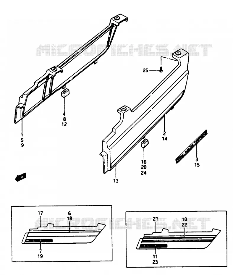SIDE KUIP (MODELE F) Suzuki MOTO 1150 GS 1985  GS1150ESF(E/F/G)