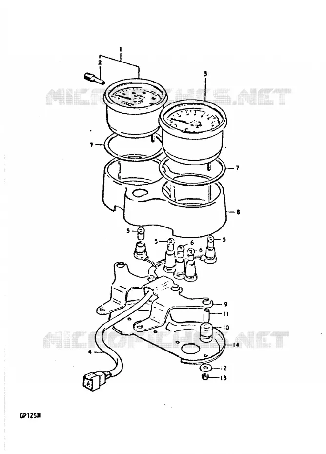 SNELHEIDSMETER (E13, E30) Suzuki MOTO 125 GP 1992  GP125UN(C/N)