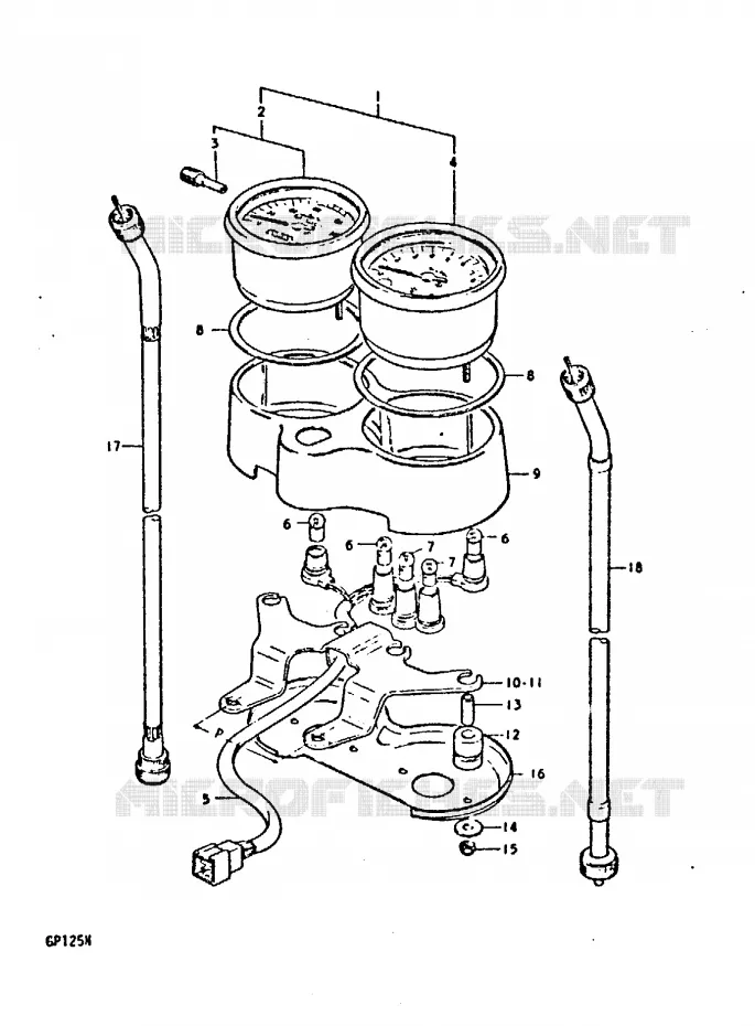 SNELHEIDSMETER (E14) Suzuki MOTO 125 GP 1992  GP125UN(C/N)