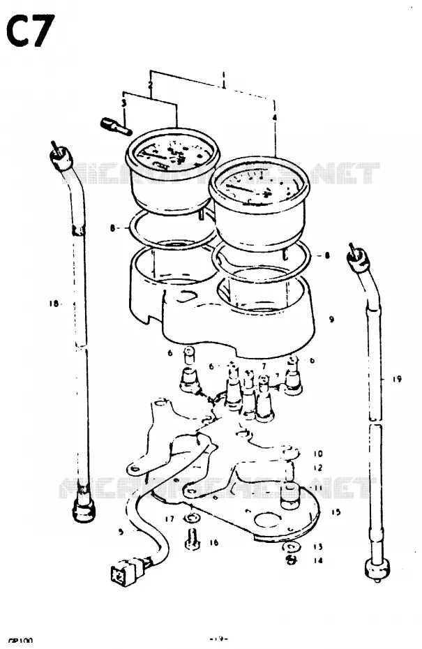 SNELHEIDSMETER (E2) Suzuki MOTO 100 GP 1992  GP100UN(C/N)