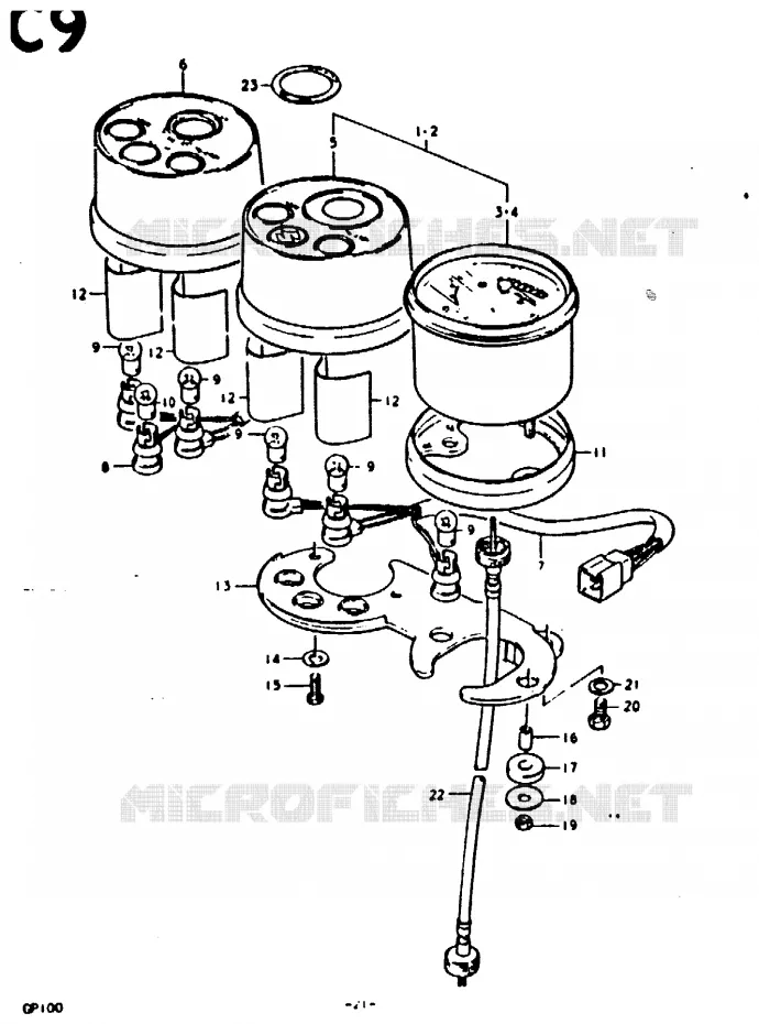 SNELHEIDSMETER (E6, E13) Suzuki MOTO 100 GP 1978  GP100C(C/N)