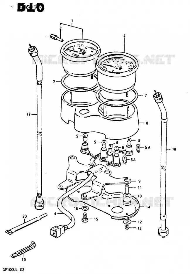SNELHEIDSMETER Suzuki MOTO 100 GP 1999  GP100X(X/D/L)