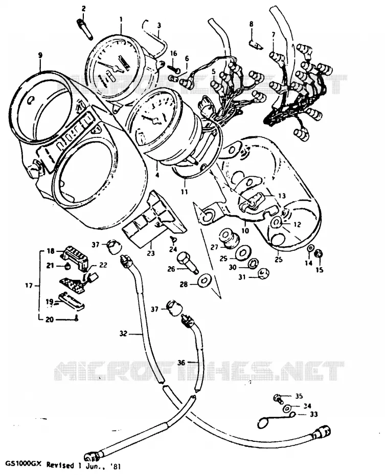 SNELHEIDSMETER Suzuki MOTO 1000 GS 1980  GS1000GT(X/T)