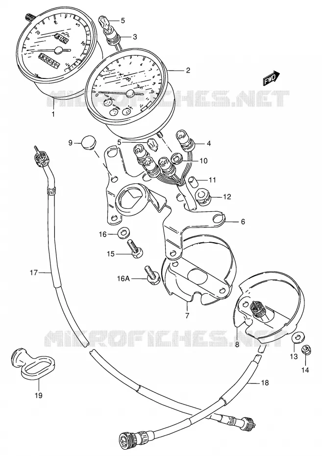 SNELHEIDSMETER Suzuki MOTO 125 GN 1991  GN125M(E1)