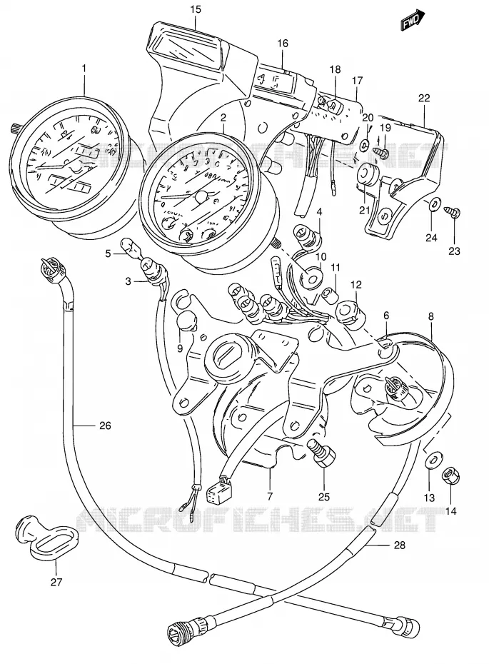 SNELHEIDSMETER Suzuki MOTO 125 GN 1998  GN125EW(E28)