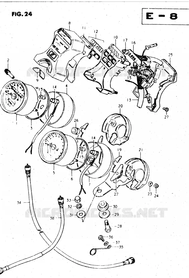 SNELHEIDSMETER Suzuki MOTO 450 GS-L 1982  GS450LZ(E2)