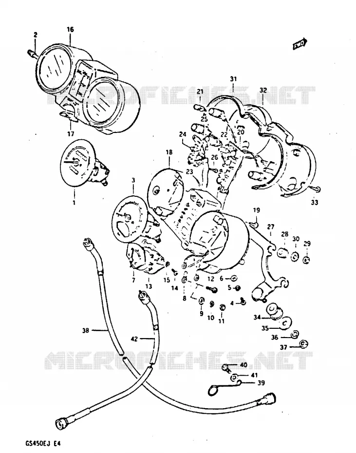 SNELHEIDSMETER Suzuki MOTO 450 GS-S 1987  GS450SH(E/F/G/H/J)