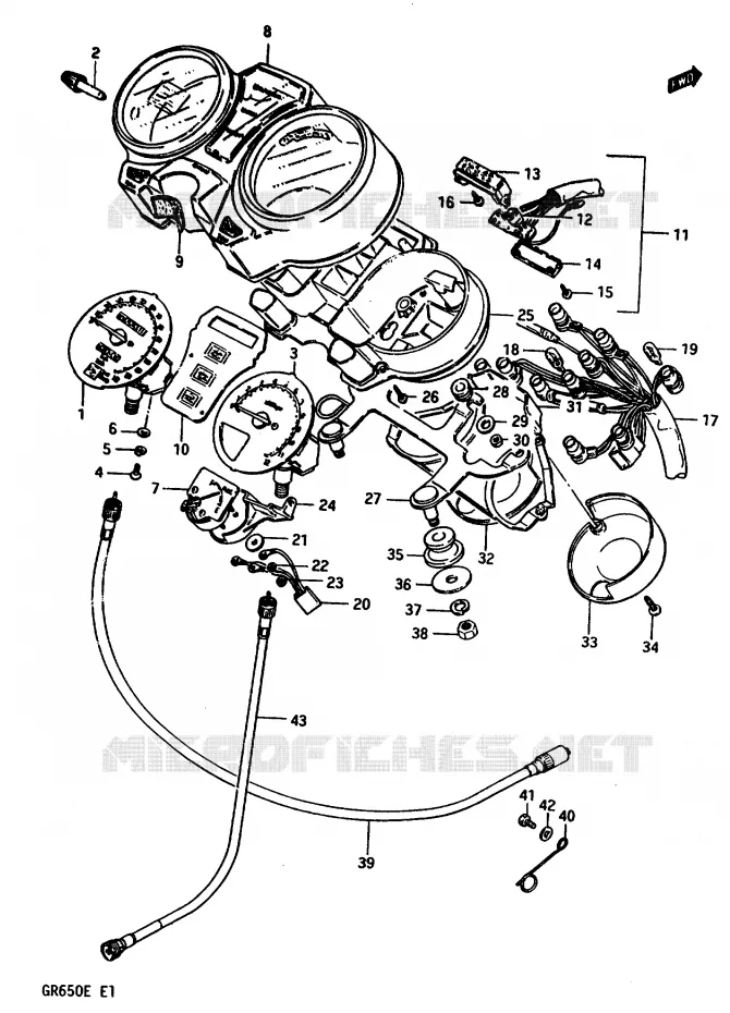 SNELHEIDSMETER Suzuki MOTO 650 TEMPTER 1983  GR650XD(D/E)