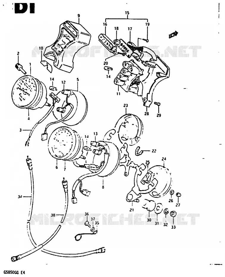 SNELHEIDSMETER Suzuki MOTO 850 GS 1984  GS850GE(E4)