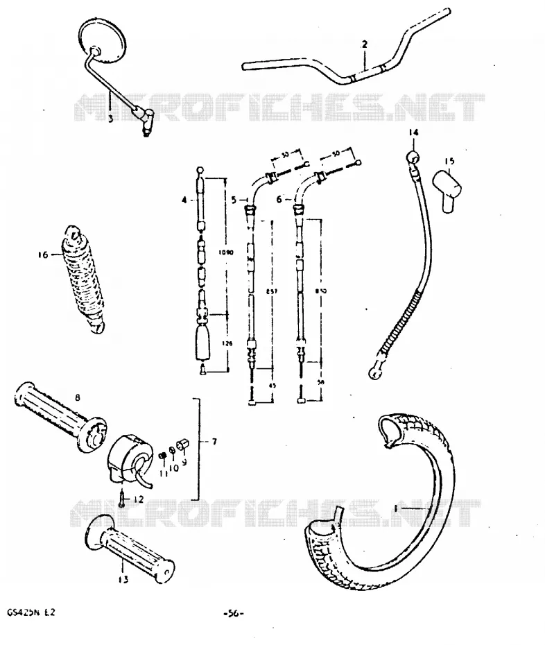 SPECIALE ONDERDELEN VAN MARKT (E2) Suzuki MOTO 425 GS 1992  GS425N(N)