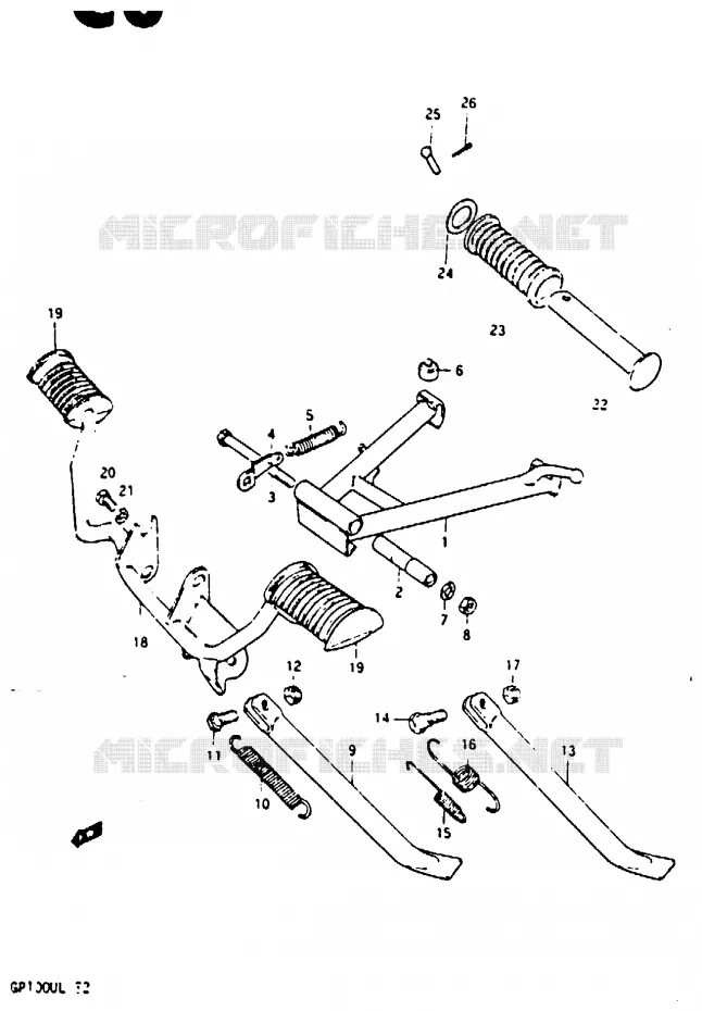 STAND - FOOTREST Suzuki MOTO 100 GP 1999  GP100UX(X/D/L)