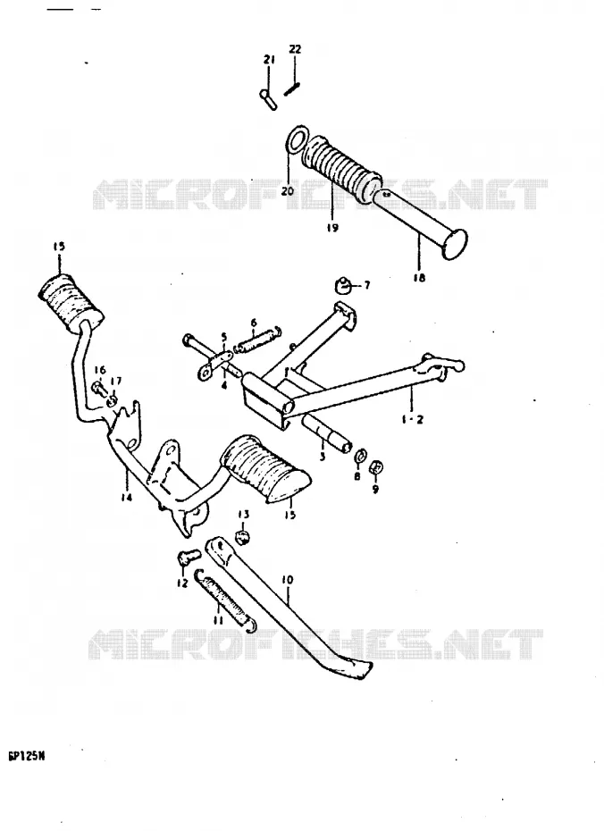 STAND - FOOTREST Suzuki MOTO 125 GP 1992  GP125UN(C/N)