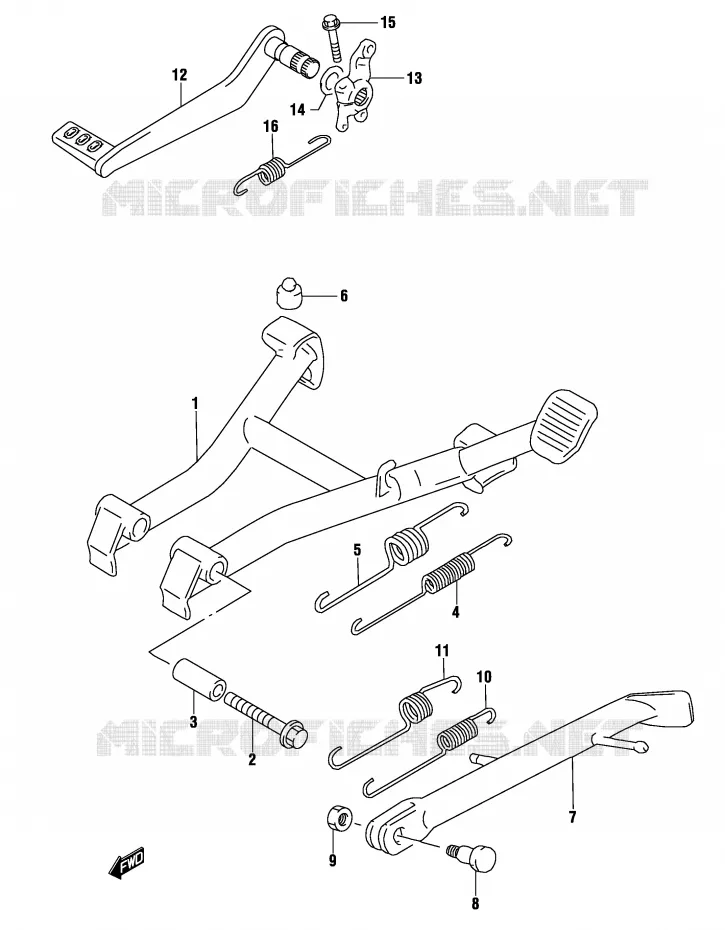 STAND (MODELE K4) Suzuki MOTO 500 GS-F 2004  GS500FK4(P19)