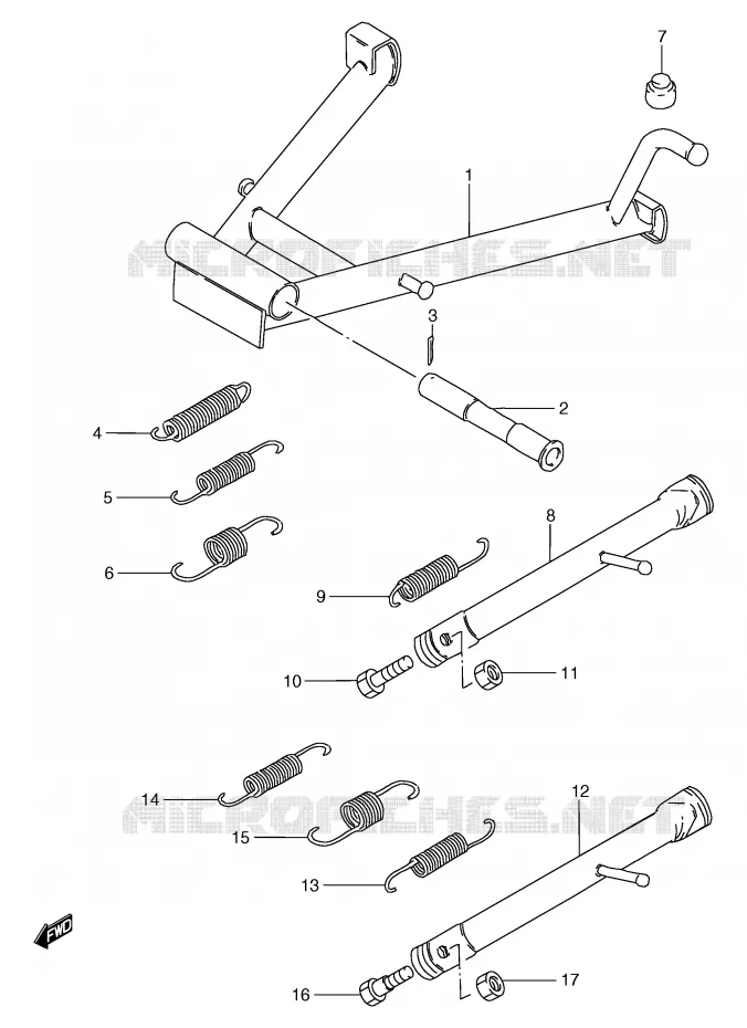 STAND Suzuki MOTO 125 GS 2000  GS125ESY(E71)