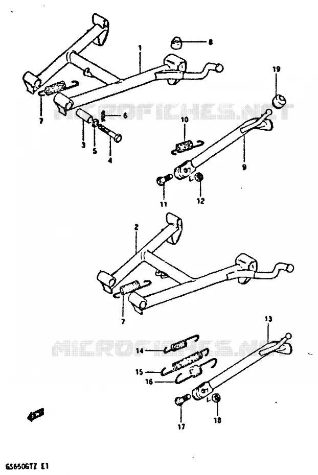 STAND Suzuki MOTO 650 GS 1982  GS650GTZ(X/Z)