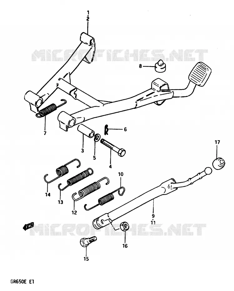 STAND Suzuki MOTO 650 TEMPTER 1983  GR650D(D/E)