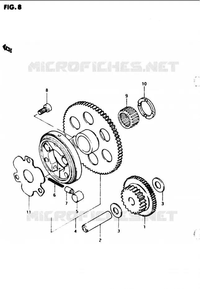 STARTMOTOR CLUTCH Suzuki MOTO 1100 GS-G 1986  GS1100GG(E/F/G)