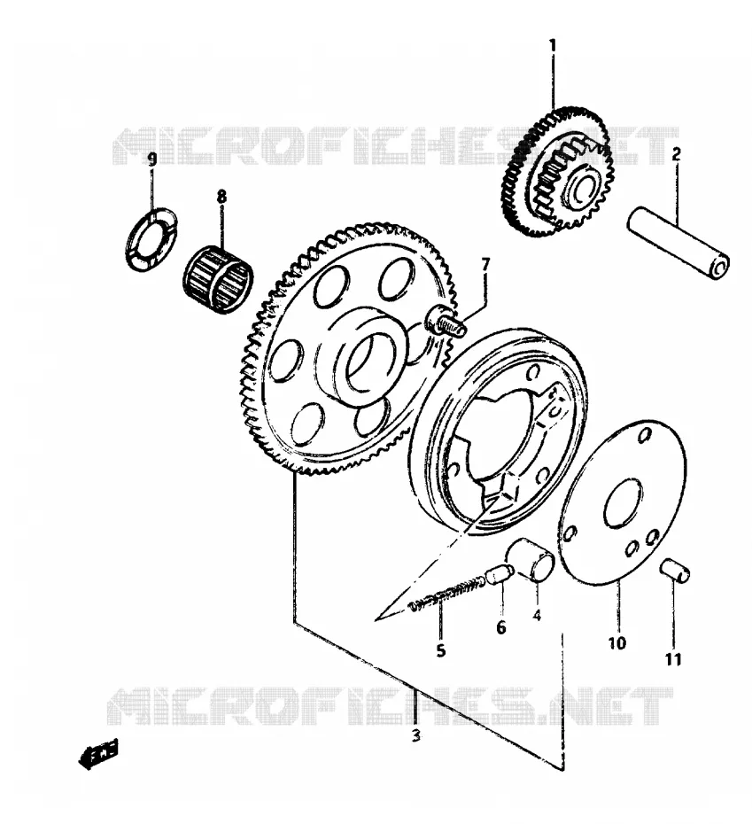 STARTMOTOR CLUTCH Suzuki MOTO 1100 GSX-E 1985  GSX1100EFF(E/F/G)