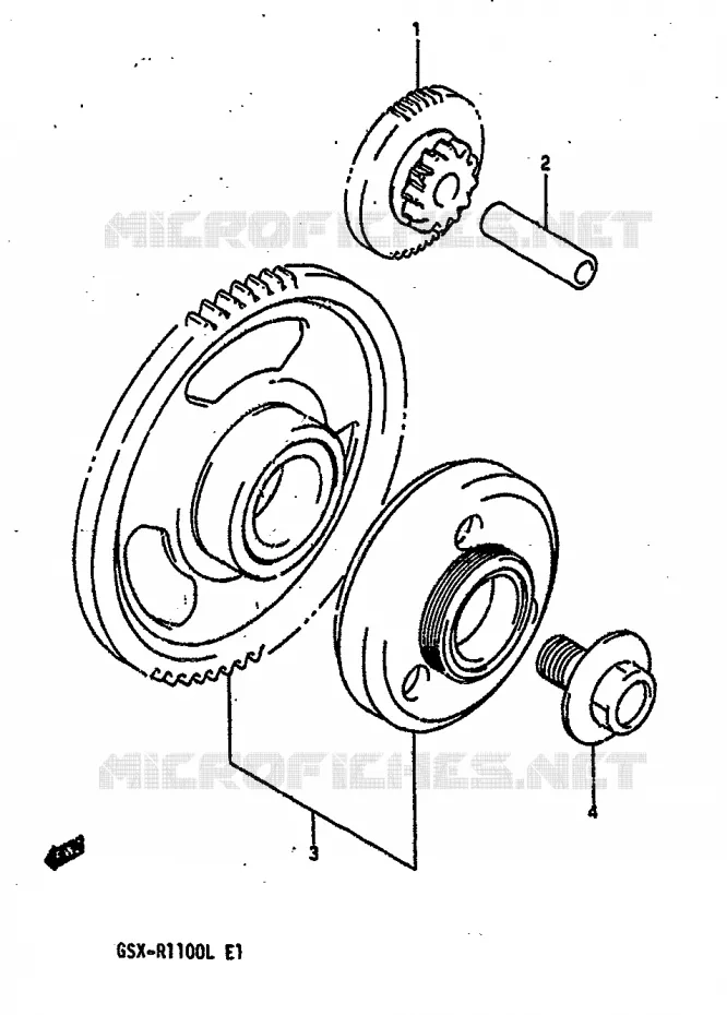 STARTMOTOR CLUTCH Suzuki MOTO 1100 GSX-R 1989  GSX-R1100K(K/L)