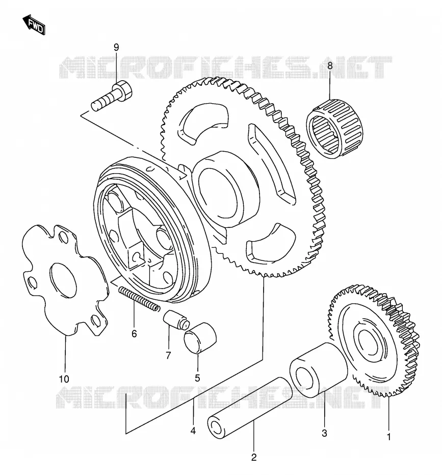STARTMOTOR CLUTCH Suzuki MOTO 125 GN 1989  GN125K(E1)