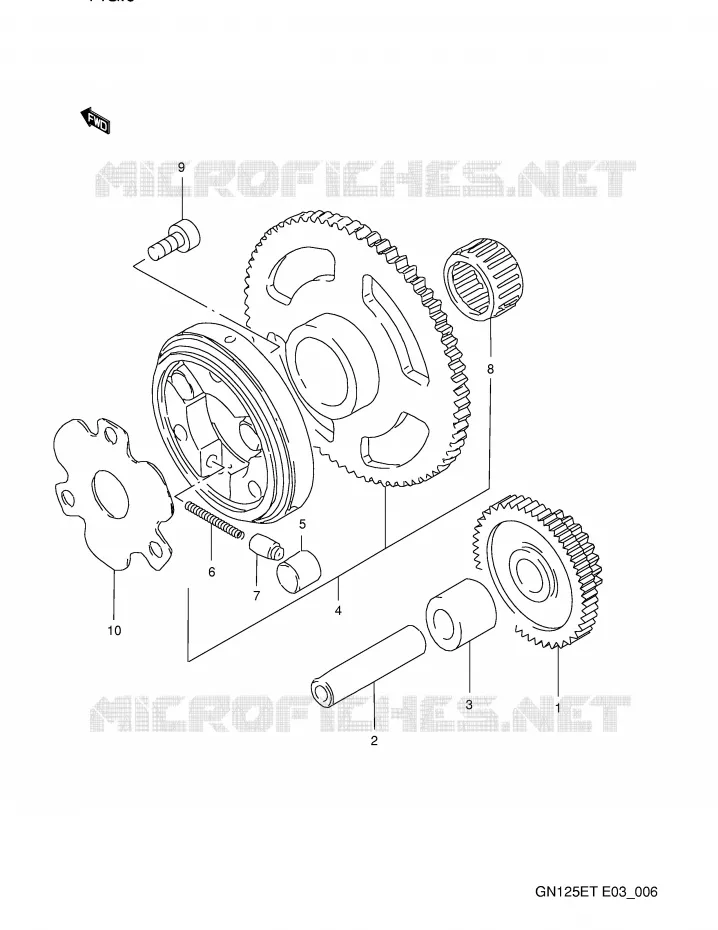 STARTMOTOR CLUTCH Suzuki MOTO 125 GN 1992  GN125EN(E3)
