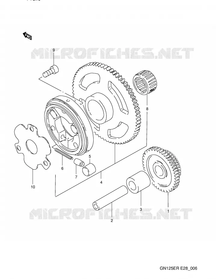 STARTMOTOR CLUTCH Suzuki MOTO 125 GN 1993  GN125EP(E28)