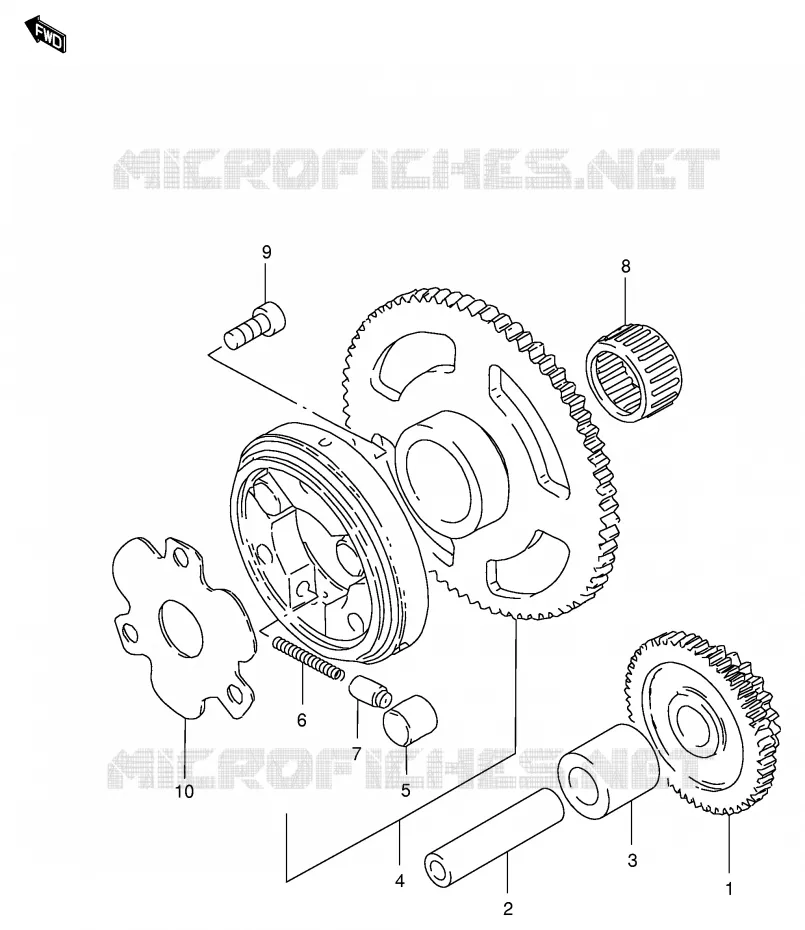 STARTMOTOR CLUTCH Suzuki MOTO 125 GS 1982  GS125ESZ(E1)