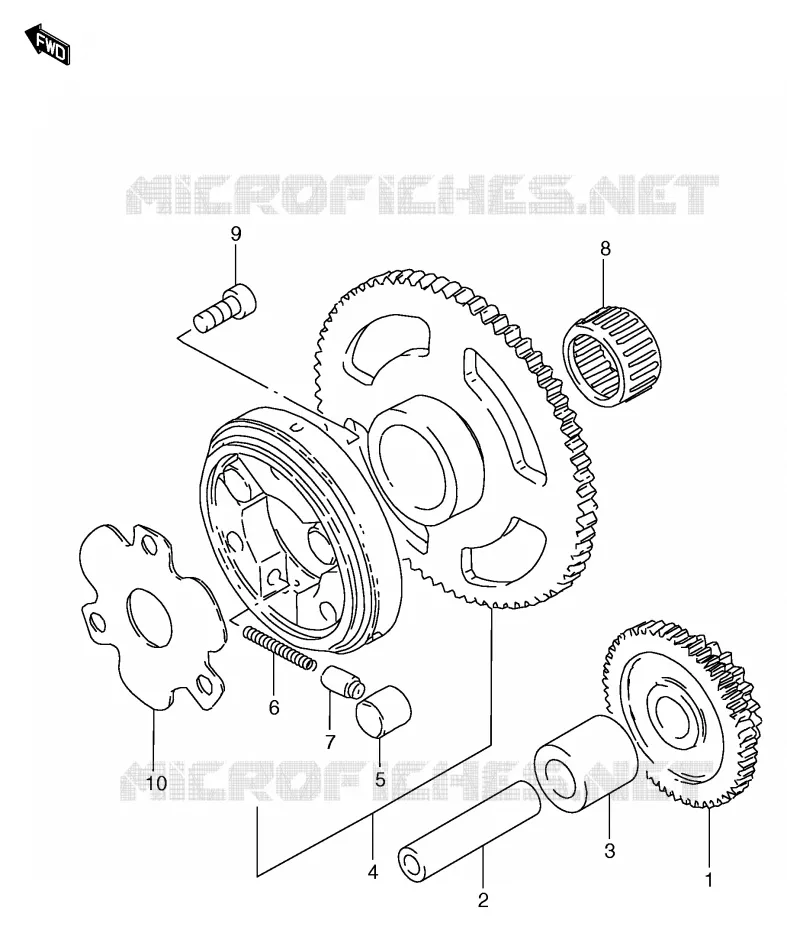 STARTMOTOR CLUTCH Suzuki MOTO 125 GS 1999  GS125SUX(E71)