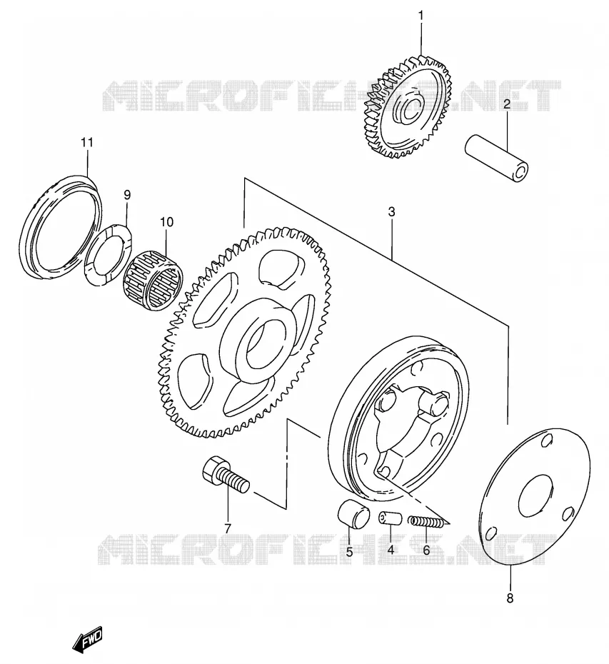 STARTMOTOR CLUTCH Suzuki MOTO 250 GN 1990  GN250L(E2)
