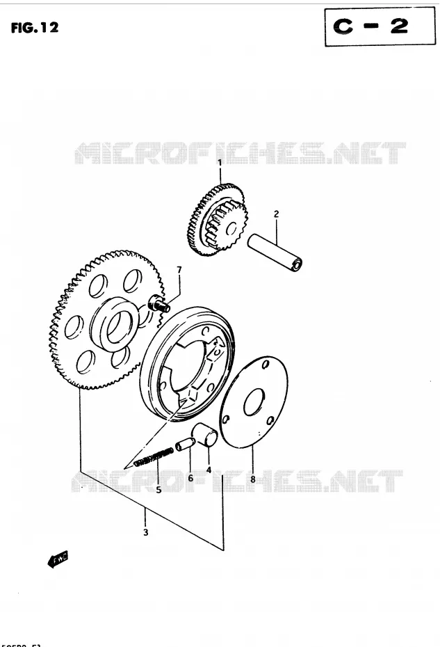 STARTMOTOR CLUTCH Suzuki MOTO 450 GS-S 1983  GS450SD(2/Z/D)