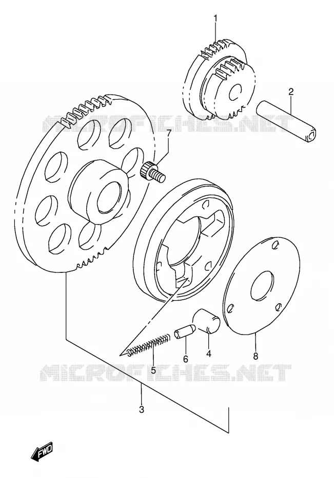 STARTMOTOR CLUTCH Suzuki MOTO 500 GS-E 1990  GS500EUL(E2)