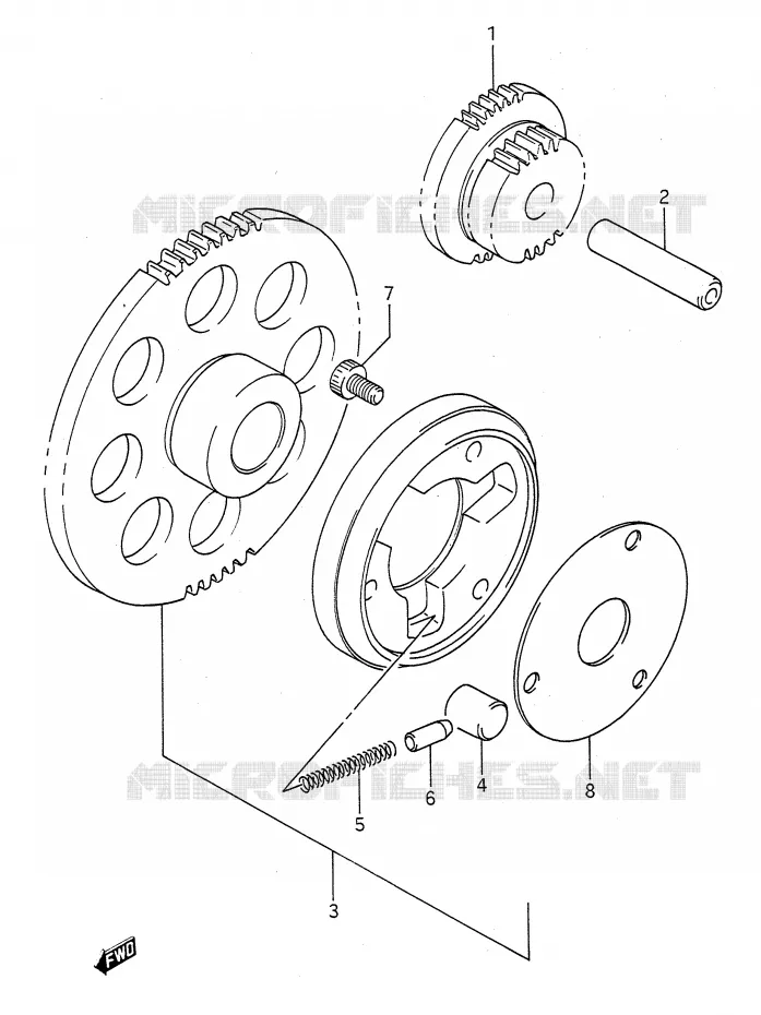 STARTMOTOR CLUTCH Suzuki MOTO 500 GS-E 1995  GS500ESKS(E28)