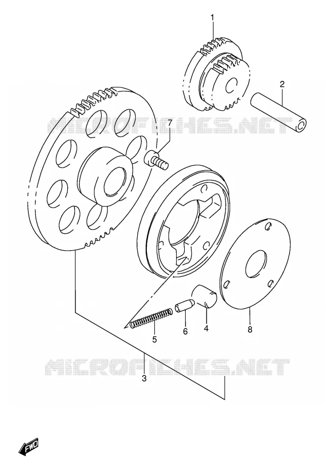 STARTMOTOR CLUTCH Suzuki MOTO 500 GS-E 2001  GS500K1(E2)