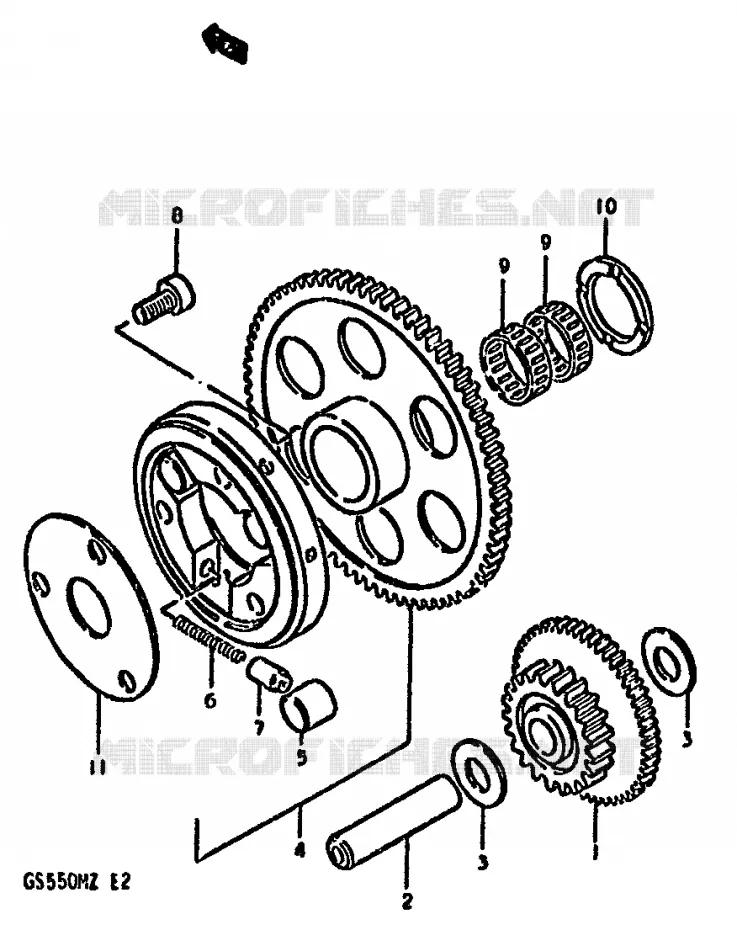 STARTMOTOR CLUTCH Suzuki MOTO 550 GS 1982  GS550MZ(X/Z)