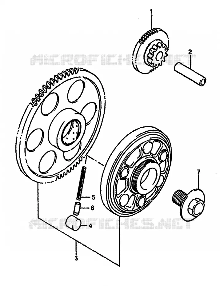 STARTMOTOR CLUTCH Suzuki MOTO 750 GSX-R 1986  GSX-750G(F/G/H) E34