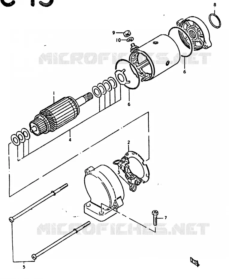 STARTMOTOR Suzuki MOTO 1000 GS 1978  GS1000HC(C/N)