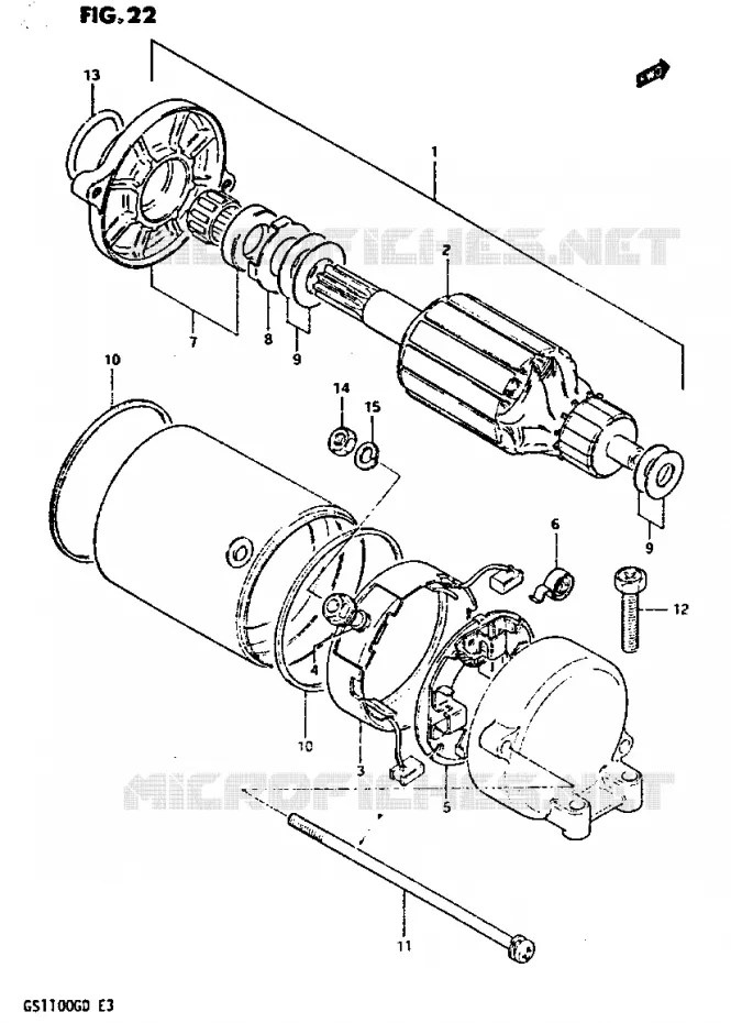 STARTMOTOR Suzuki MOTO 1100 GS-G 1982  GS1100GZ(Z/D)