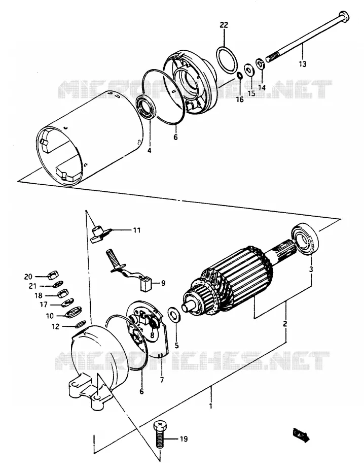 STARTMOTOR Suzuki MOTO 1150 GS 1985  GS1150ESF(E/F/G)