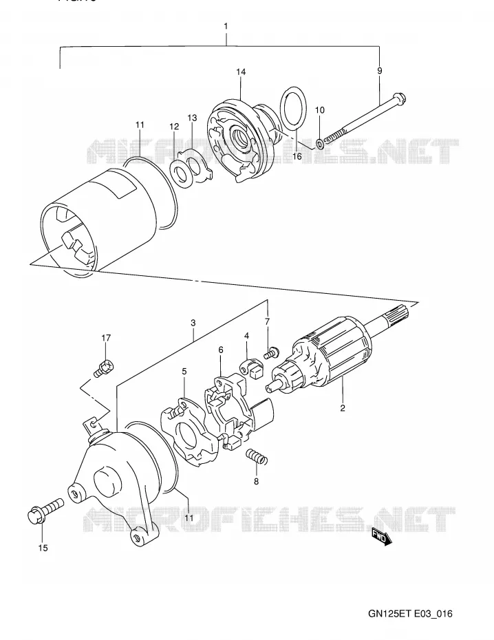 STARTMOTOR Suzuki MOTO 125 GN 1994  GN125ER(E3)