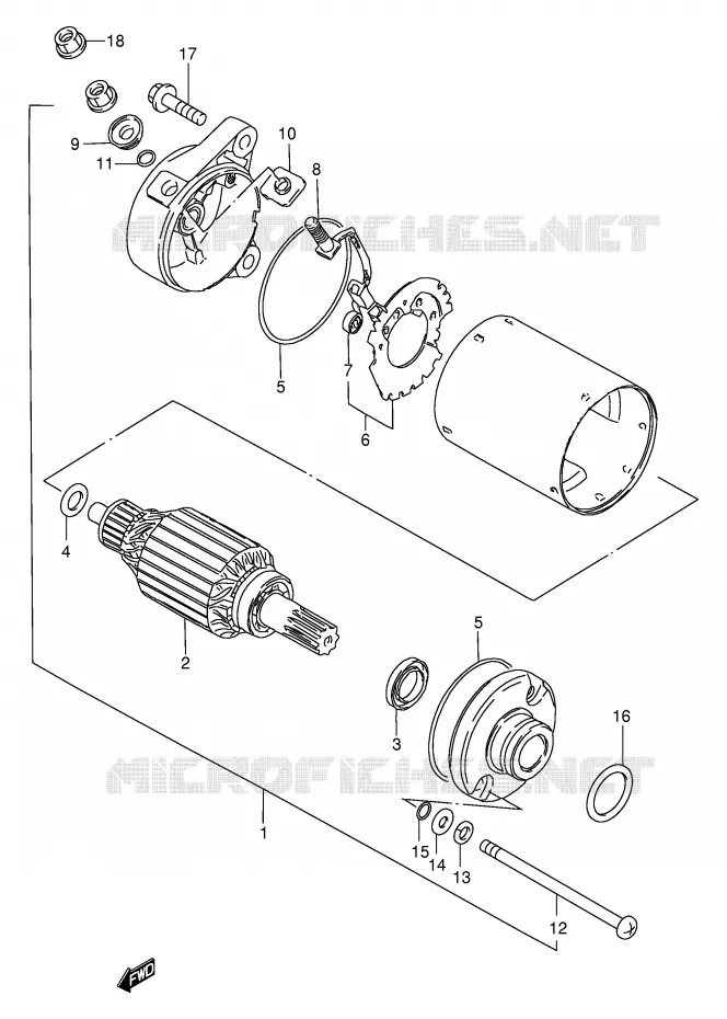 STARTMOTOR Suzuki MOTO 250 GN 1998  GN250W(E2)